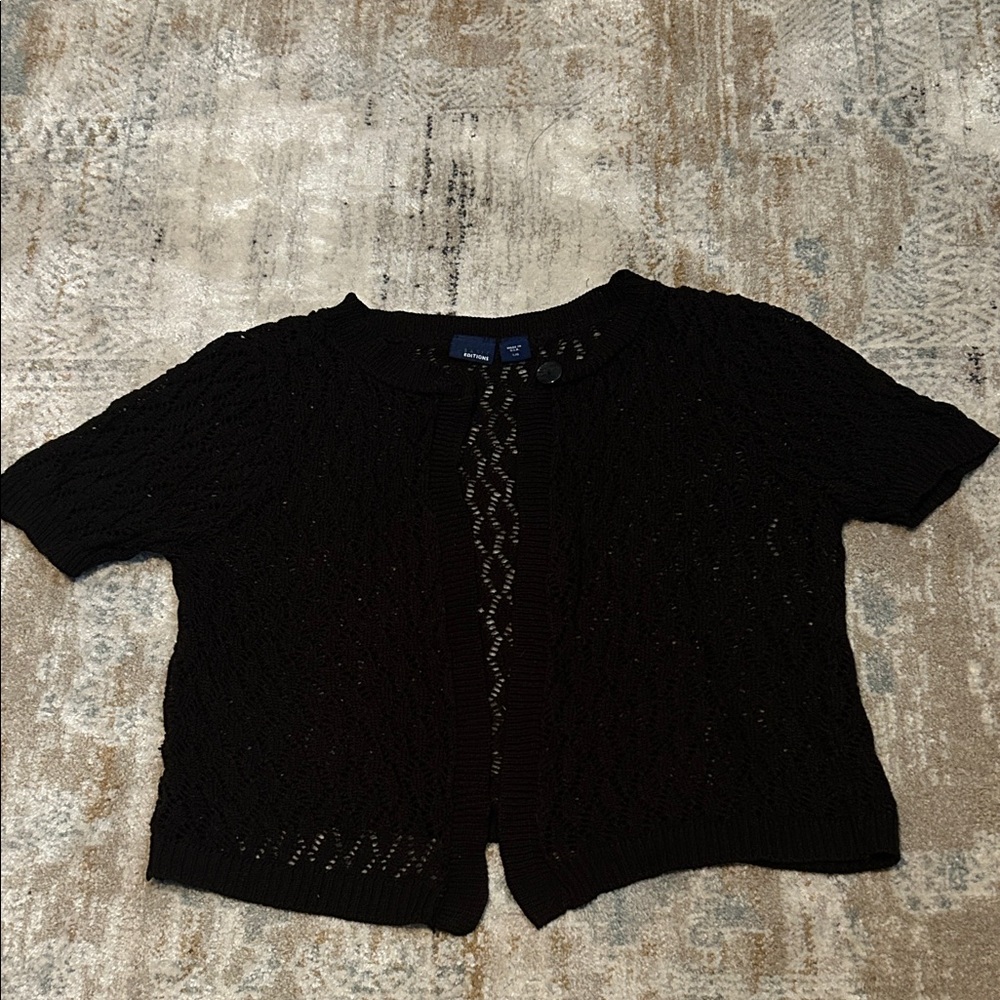 Basic Editions Black Women's Cardigan